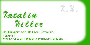 katalin willer business card